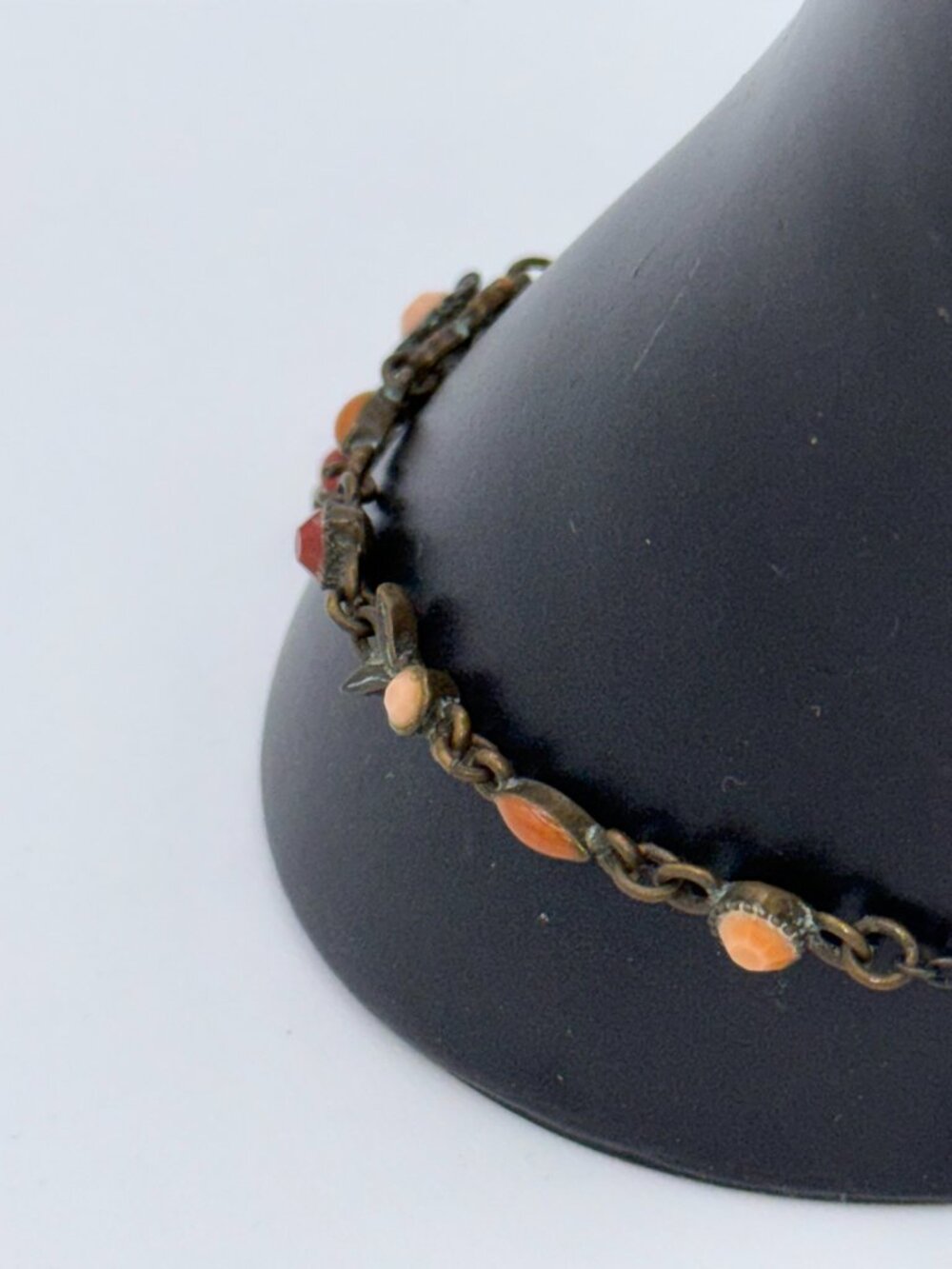 Avon Floral Charm Bracelet – Bronze Tone Beaded Vintage Style - Picture 4 of 16